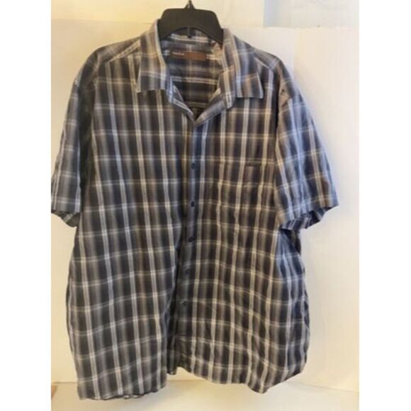 Perry Ellis Short Sleeve Button Down Short Sleeve Shirt 3X XXXL - Picture 1 of 4
